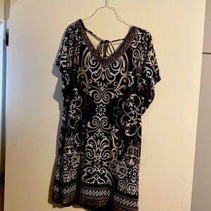 White House Black Market Dress. Size Large. Black/white/multicolor